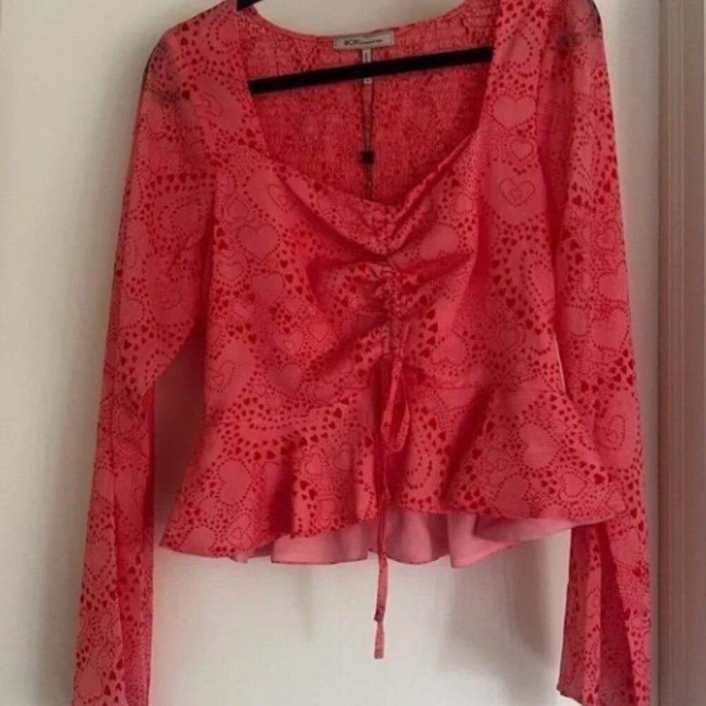 BCBGeneration Split Neck Blouse Small NWT - image 2
